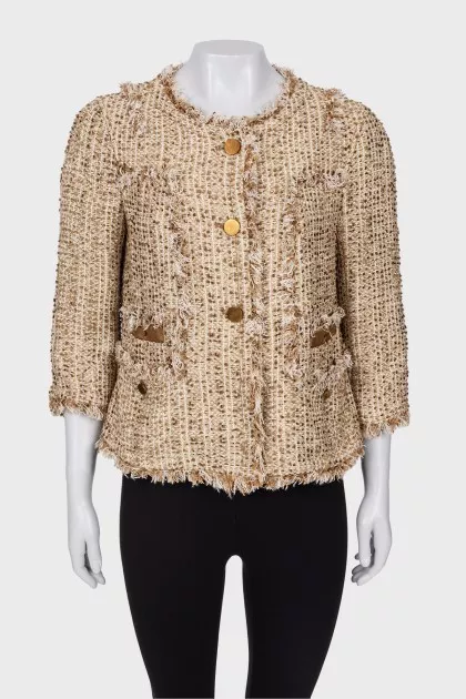 Tweed jacket with pockets