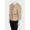 Tweed jacket with pockets