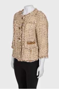 Tweed jacket with pockets