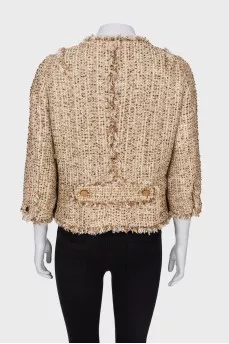 Tweed jacket with pockets