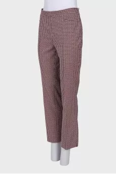 Houndstooth print trousers
