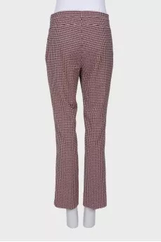Houndstooth print trousers
