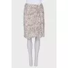 Draped silk skirt