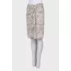 Draped silk skirt