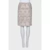 Draped silk skirt