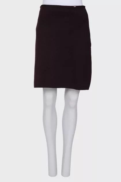 Brown wool skirt
