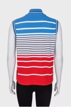 Striped combo top