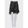 Silk skirt in floral print