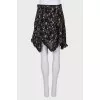 Silk skirt in floral print
