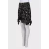 Silk skirt in floral print
