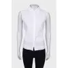 White blouse with ties