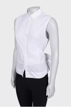 White blouse with ties