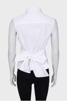 White blouse with ties