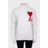 High neck wool sweater