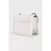 White bag with golden hardware