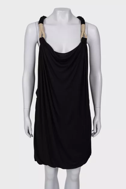 Black mini dress with straps