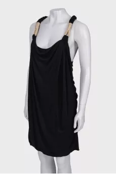 Black mini dress with straps
