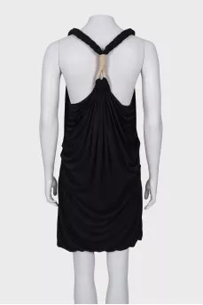 Black mini dress with straps