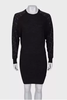 Wool mini dress with tag