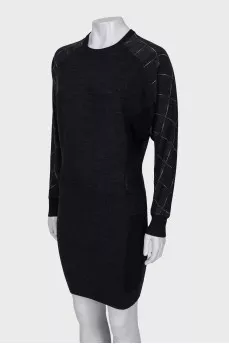 Wool mini dress with tag