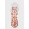 Maxi dress in floral print with lace