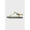 Green silicone sandals
