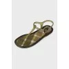 Green silicone sandals