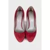 Red suede shoes