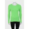 Light green straight-cut sweater