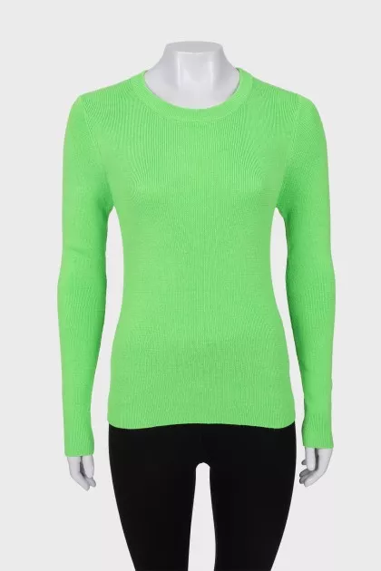 Light green straight-cut sweater