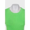 Light green straight-cut sweater