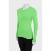 Light green straight-cut sweater