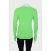 Light green straight-cut sweater