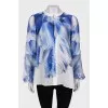 Loose fit blouse in print