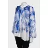 Loose fit blouse in print