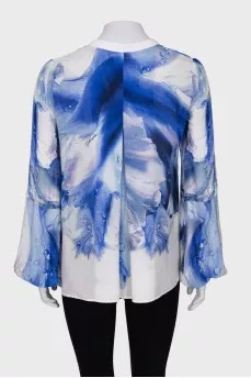 Loose fit blouse in print