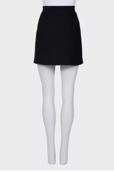 Black mini skirt with buttons
