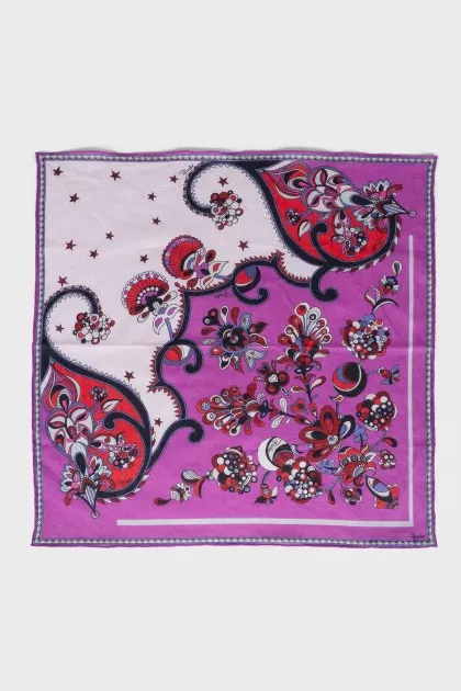 Scarf in a combined color in print