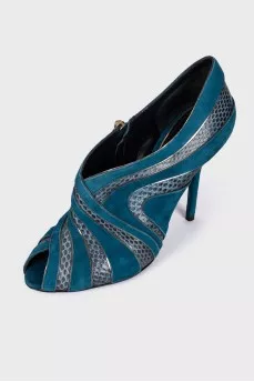 Combined peep toe shoes