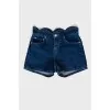 Blue denim shorts