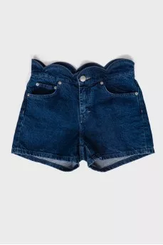 Blue denim shorts