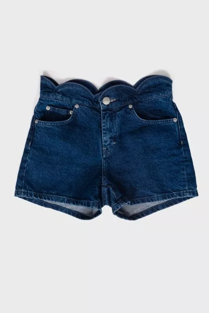 Blue denim shorts