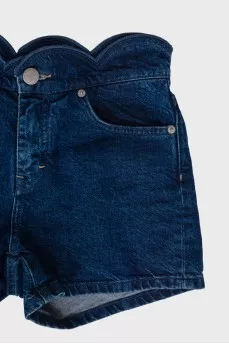 Blue denim shorts