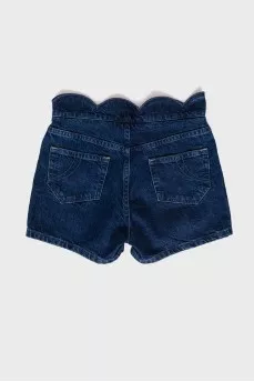 Blue denim shorts