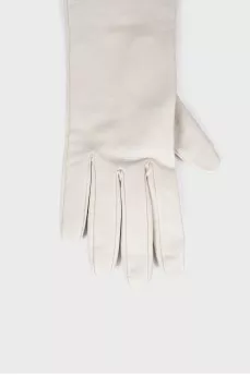 Удлиненные кожаные перчатки