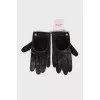 Leather gloves with tag