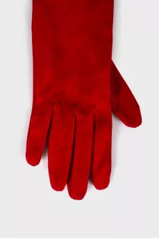 Long suede gloves