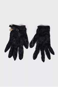 Lace black gloves