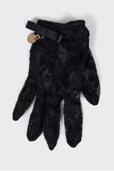 Lace black gloves