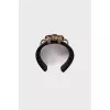 Dark brown bracelet with rhinestones